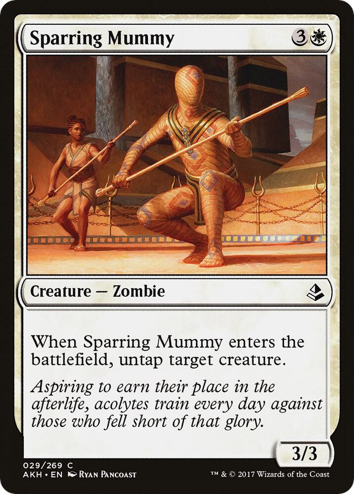 Sparring Mummy 29 Common Amonkhet Magic: The Gathering Lightly Played