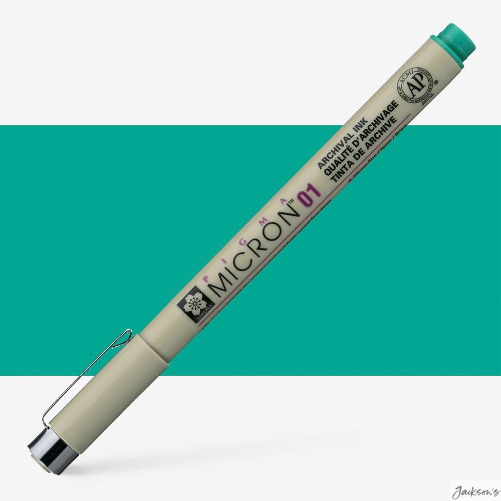 Sakura Pigma Micron 01 Fineliner Pen Pigment 0.25mm Green Drawing Writing