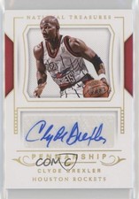 2017 Panini National Treasures Penmanship Gold 10/10 Clyde Drexler Auto HOF 0c3