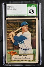 1952 Topps Duke Snider #37 Red Back CGC 4.5