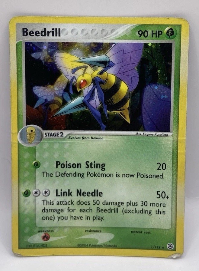 Pokémon TCG Beedrill EX FireRed & LeafGreen Holo Rare Card 1/112