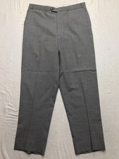LAUREN Ralph Lauren Wool Dress Pants Men 36x32 Gray Flat Front Twill