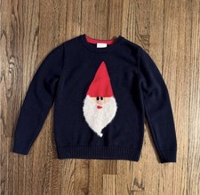 Hannah Andersson Blue Crewneck Gnome Sweater Boys Size 8