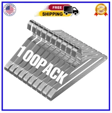 Wire Metal Clothes Hangers Bulk 100 Pack for Standard Size Suits, Coats, Shir...