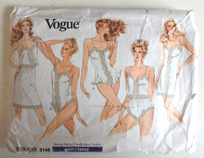 Vogue 2146 Schnittmuster Dessous Schlupfhose Teddy Camisole Gr. XS - M SCHNITT