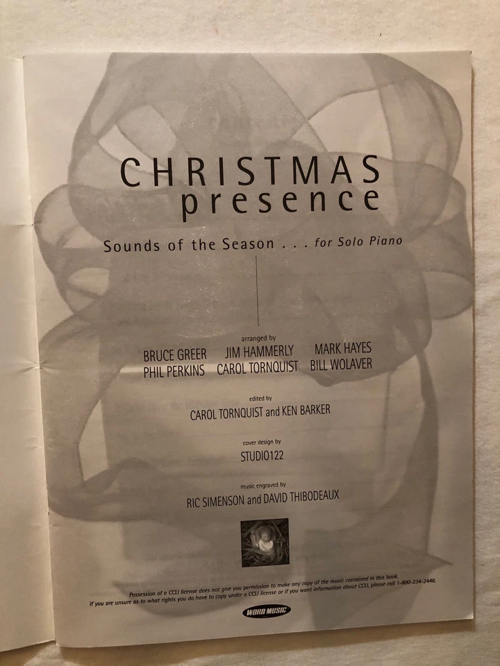 Christmas Presence: Sounds of the Season for Solo Piano(歌曲集带CD) — 第 2/4 张图片