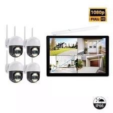 KIT TELECAMERE VIDEOSORVEGLIANZA 4 CANALI CON  MONITOR HD INFRAROSSI + DVR