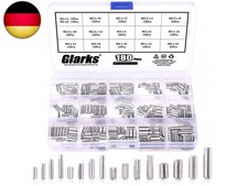 Glarks 180 St&uuml;ck 304 Edelstahl Spannstift Hohlsplinte, M2 M2.5 M3 M4 Hohl