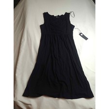 Carole Little Black Sleeveless Empire Waist Midi Dress NWT Size Medium Womens