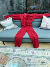 ￼ Dickies Red  Overalls Size 36 R Boiler Suit Lots Of Pockets ￼
