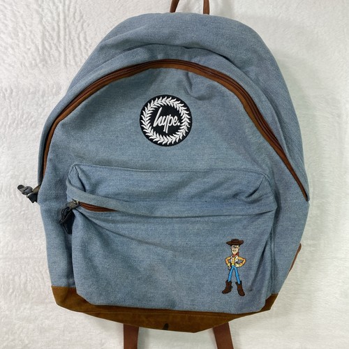 Hype x Disney Woody Andy Backpack Toy Story Blue And Brown Embroidered ...