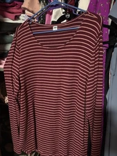 Striped Sweater Old Navy XL Maroon