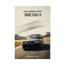 Mercedes 190E Evo II Poster – DTM Legend Wall Art Print, Touring Car