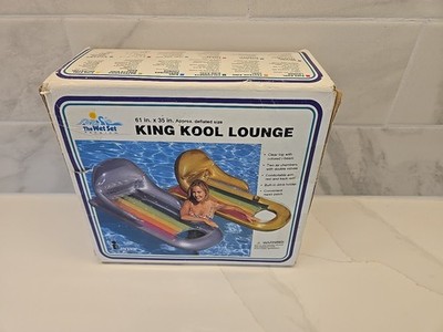 Vintage 1996 Intex The Wet Set King Kool Lounge 58802 Pool Float Beach Raft