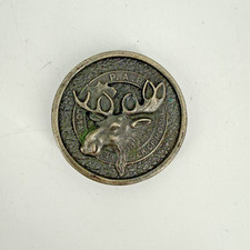 Vintage 1975 Loyal Order of Moose PAP Pewter Belt Buckle