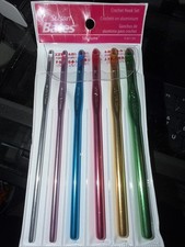 Susan Bates Silvalume Crochet Hook Set of 6 12196 3.75, 4, 5, 5.5, 6, 6.5mm
