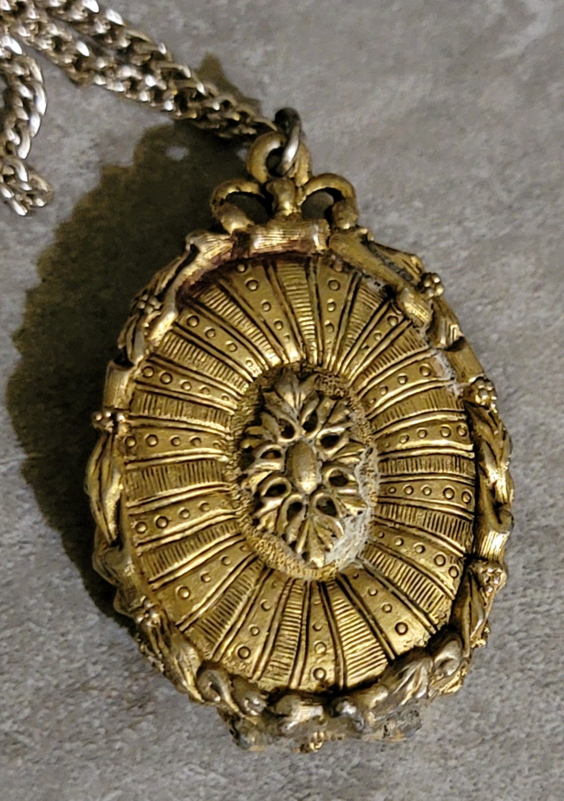 Vintage Max Factor Rose Solid Perfume Locket Pend… - image 3