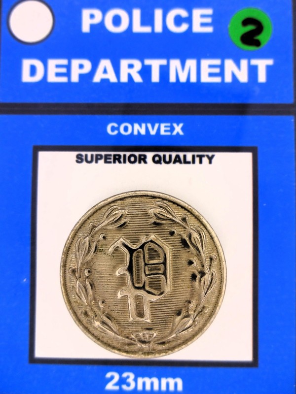 POLICE DEPARTMENT UNIFORM BUTTON SUPERIOR QUALITY 23mm