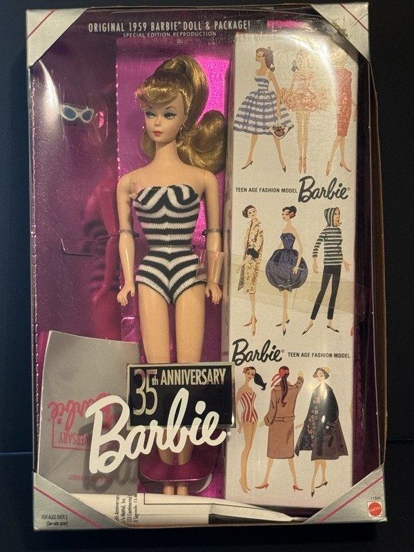 Barbie 35th Anniversary 1959 Special Edition Reproduction Doll NRFB
