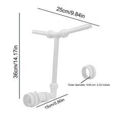 Waterfall Swimming Pool Fountain with Double Spray Adjustable Cooling Sprinkler 