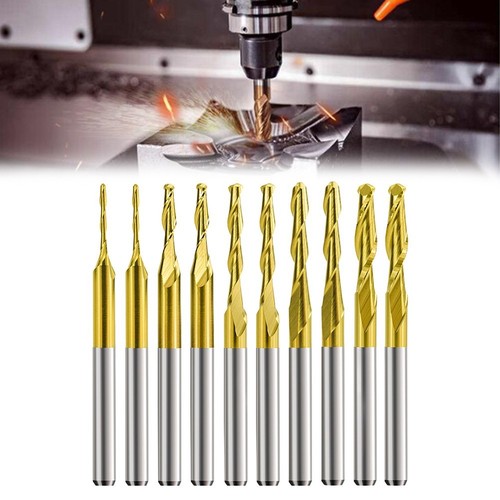 Lot De 4 Fraises CNC Pour Défonceuse – Pour Bols Et Plateaux, Diamètres 7/16" à 3/4", Tige 1/2", Carbure, Neuf