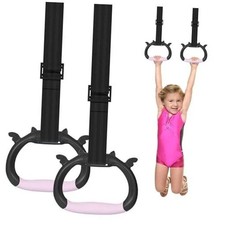 Gymnastics Rings, Children's Home Gym Equipment, Children's Adjustable pink