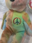 Ty Beanie Babies Peace Bear 1996 with Tag Protector P.E. Pellets — photo 2
