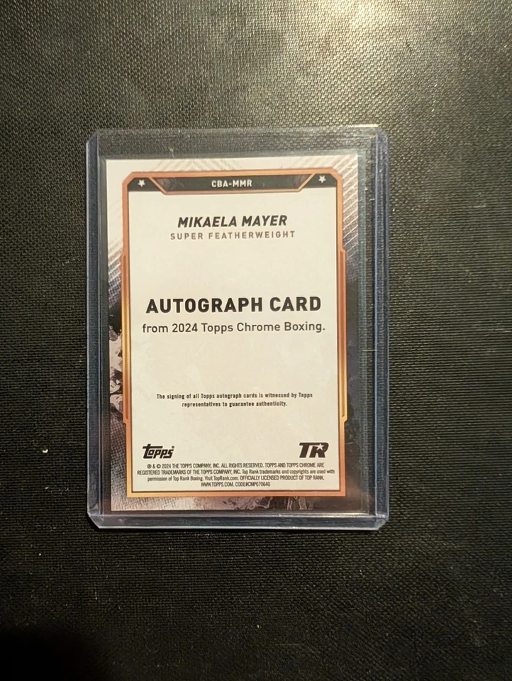 2024 Topps Chrome Boxing Mikaela Mayer Gold Auto #/50 - Image 2 of 2