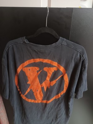VLONE size XL distressed FRIENDS t shirt black orange letters