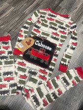 Lazy One "Caboose" Kids Christmas Flapjack Pajama Size 10