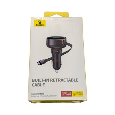 Pp7O Baseus - Enjoyment Pro 30W Dual USB-C Port Fast Car Charger  Retractable 