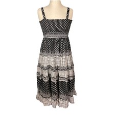 Silver Stream Cotton Tiered Boho Ruffle Maxi Dress Size Small Coastal Cowgirl