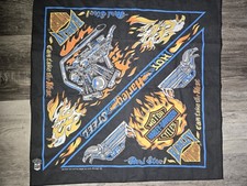 Vintage Harley Davidson Bandana Deadstock Flames Eagle Motorcycles Made In USA
