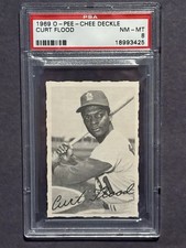 1969 O-PEE-CHEE Deckle Curt Flood - PSA-8 NM-MT - St. Louis Cardinals HOF