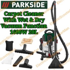 Parkside 1600W 20L Carpet Cleaner With Wet & Dry Vacuum Cleaning Function