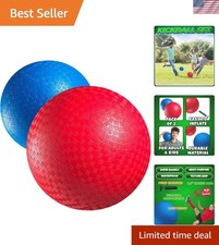 Red  Blue Kickball Set - 8.5 Inch with Pump for Toddlers Kids  Adults - Ind...