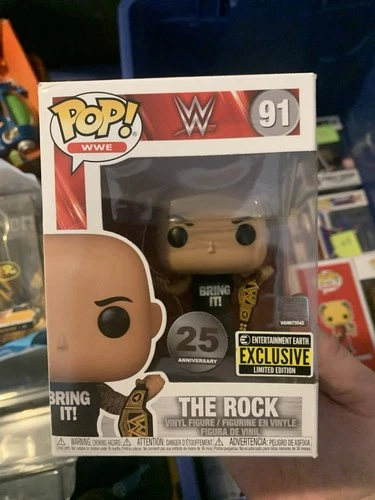Funko Pop! WWE- THE ROCK  #91 25th anniversary Title Entertainment EE ELITE Exc