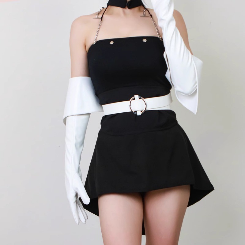 Ladies Faux Leather Elbow Length Opera Gloves Womens Evening Dance Modern Party