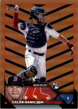 Caleb Hamilton 2023 Topps Update Orange and Black Foil RC #US160 Boston Red Sox