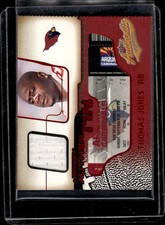 2002 Fleer Authentix #JA-TS Thomas Jones Jersey Authentix Ripped