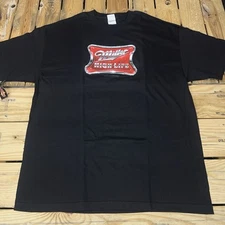 NOS 2004 Miller High Life Beer T-Shirt XL Black Fifth Sun Vintage Bar Tee
