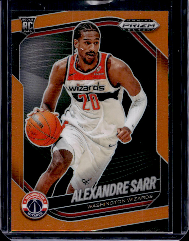 2024-25 Panini Prizm Black Alexandre Sarr #46 Rookie Orange /49