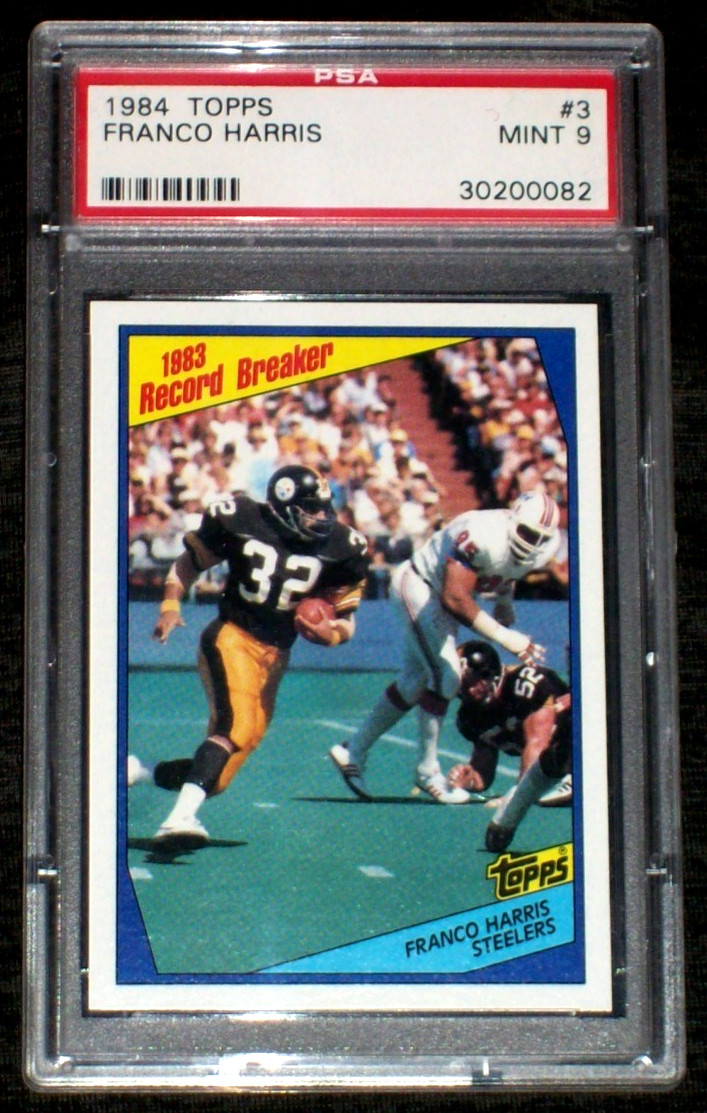 1984 Franco Harris (Record Breaker) #3 Topps PSA 9 Pittsburgh Steelers