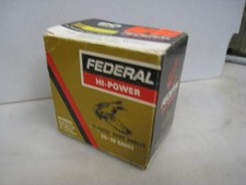 FEDERAL HI POWER SHOTGUN SHELL BOX  6 SHOT EMPTY PAPER shot 20 GA CARTRIDGE