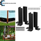 4 Pcs Gazebo Base Bracket Deck Railing Brackets Wood Post Inch Fence