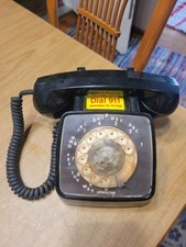 VINTAGE GTE AUTOMATIC ELECTRIC PHONE BLACK ROTARY DESK TELEPHONE TESTED WORKS