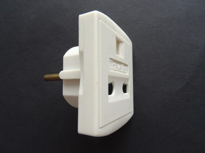Reiseadapter, ''Traveller, für Steckdosentyp F+E, für  Steckertyp D+H+K