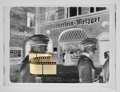Orig. Negativ - Nürnberg - Ladenfront Lebkuchenfabrik - Haeberlein Metzger 1939