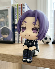 Blue Lock Reo Mikage Chibi Figure Sitting Nendoroid Look Pvc Toy Model Gift New