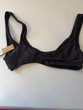 SKIMS NWT SIGNATURE SWIM PLUNGE TRIANGLE TOP - ONYX - XSMALL
